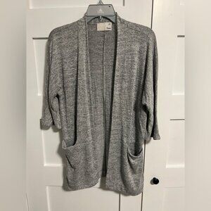 Wilfred Free Heathered Grey 3/4 Length Sleeve Cardigan